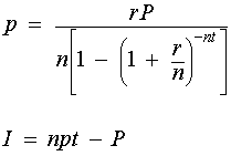 monthly payment formula math calculator