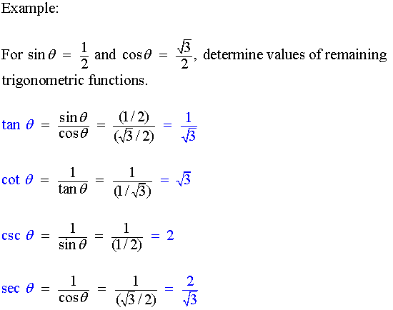 Trig Identities Pythagorean