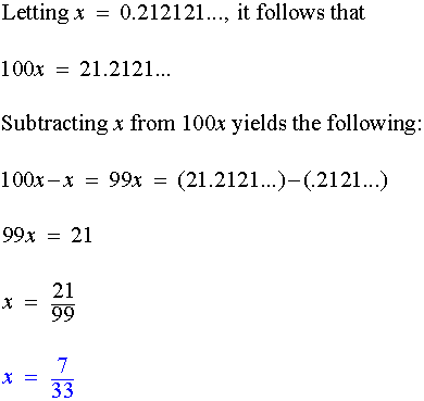 infinite fraction converter